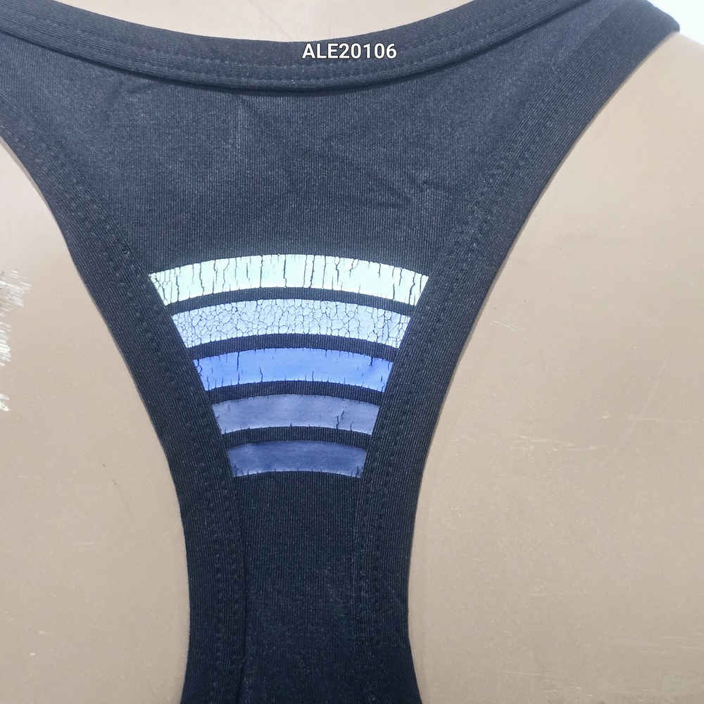 PINK Victoria's Secret Ultimate Black Sports Bra with Blue Accents Size Medium - Picture 6 of 12